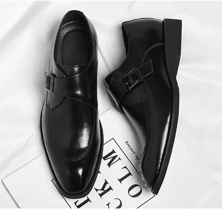 Men's Leather Shoes British Style Business Formal Derby Comfortable Fashionable Casual Footwear-SJ1112