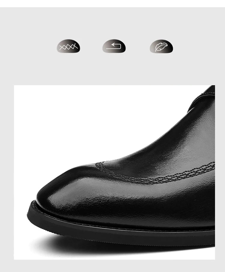 Men's Leather Shoes British Style Business Formal Derby Comfortable Fashionable Casual Footwear-SJ1112