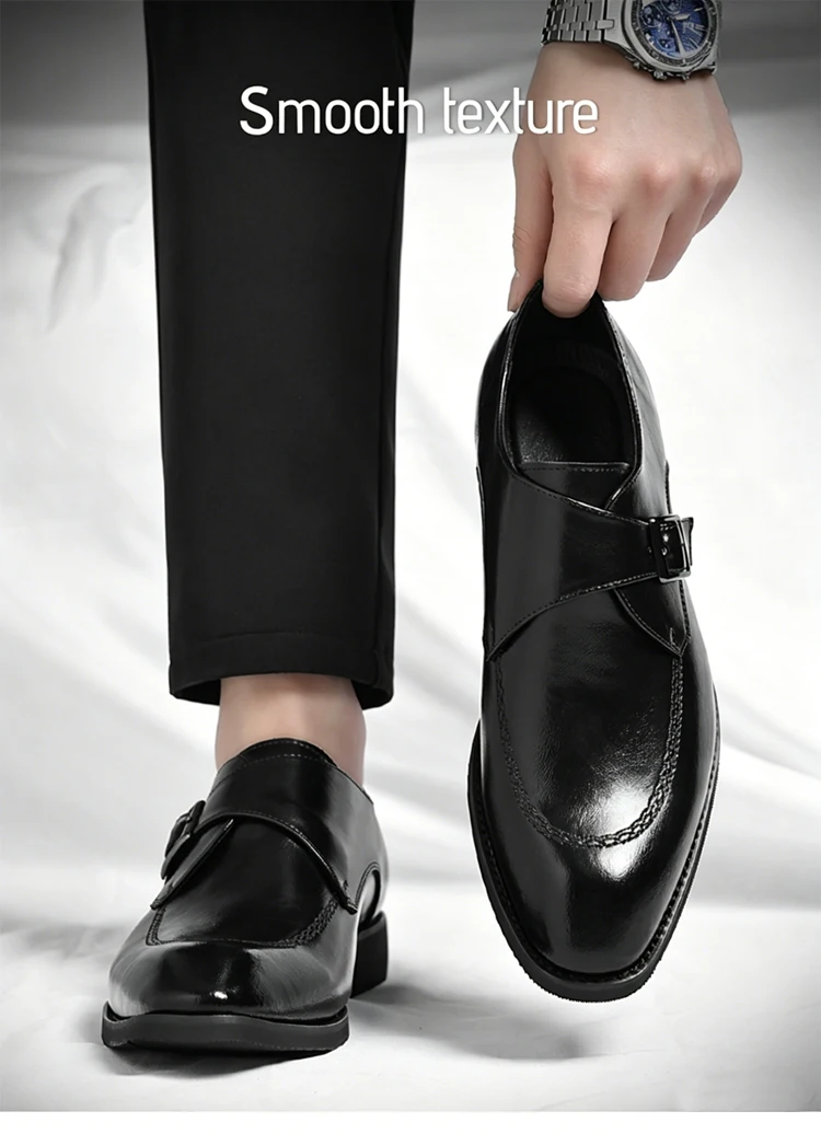 Men's Leather Shoes British Style Business Formal Derby Comfortable Fashionable Casual Footwear-SJ1112