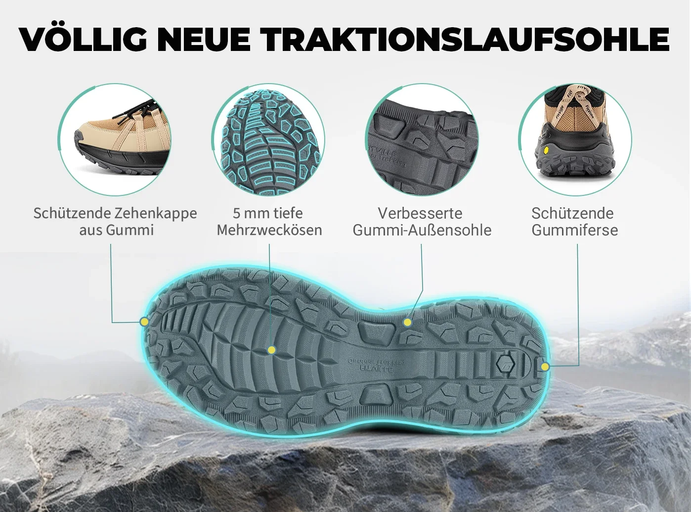 FitVille Wide Slip On Shoes For Men Walking Hiking Shoe Outdoor Trekking Loafer Arch Support Slip Resistant Wide Toe Box