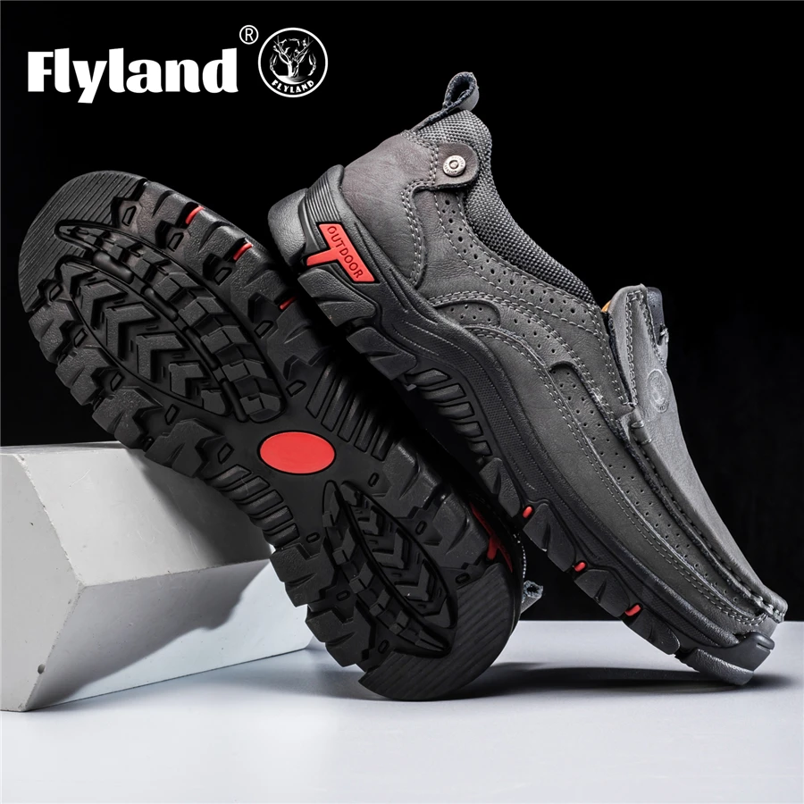 FLYLAND Men's Dress Shoes Fashion Leather Shoes Handmade Male Sapatos Hombre