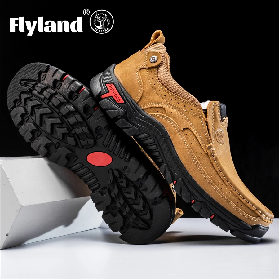 FLYLAND Men's Dress Shoes Fashion Leather Shoes Handmade Male Sapatos Hombre