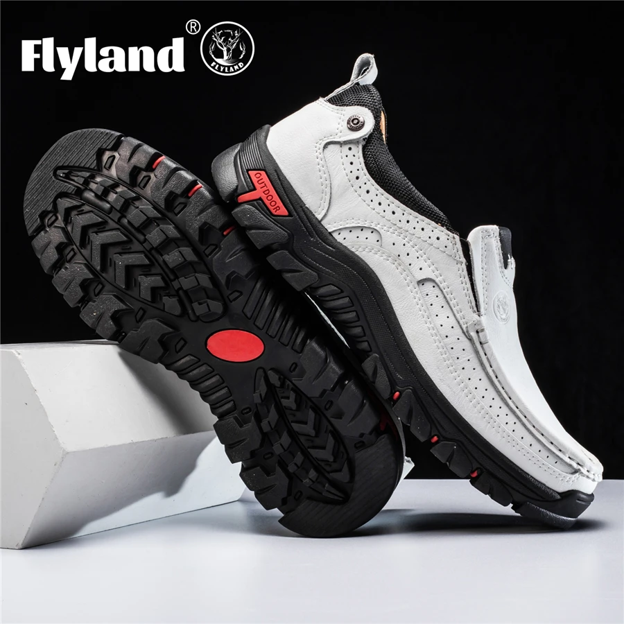 FLYLAND Men's Dress Shoes Fashion Leather Shoes Handmade Male Sapatos Hombre
