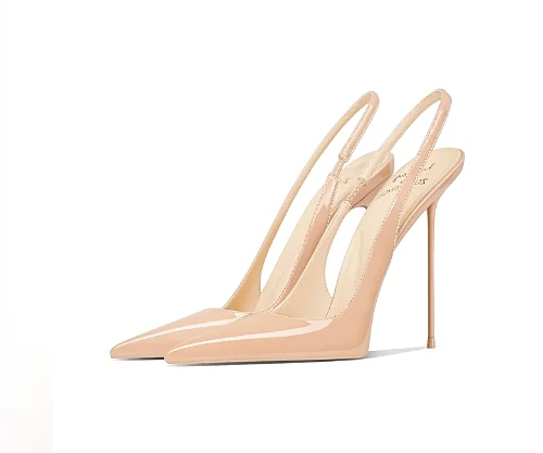 Autumn New Elegant Toe Shoes with White Pointed Toes and Slim Heels, Women's Gentle and Versatile, Showing Off Their Temperament
