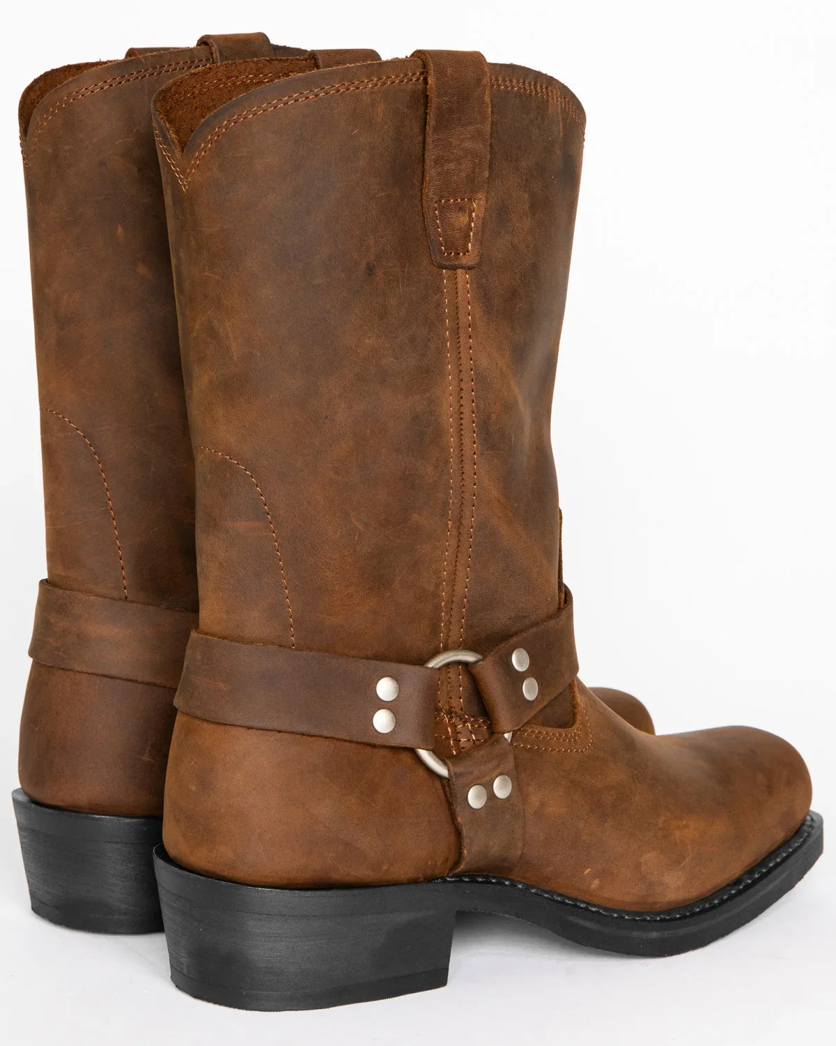Retro Cowboy Boots Men Mid Calf Western Boots Men Pu Leather Boots Man Slip On Shoes Winter Knight Boots Booties Plus Size 39-48