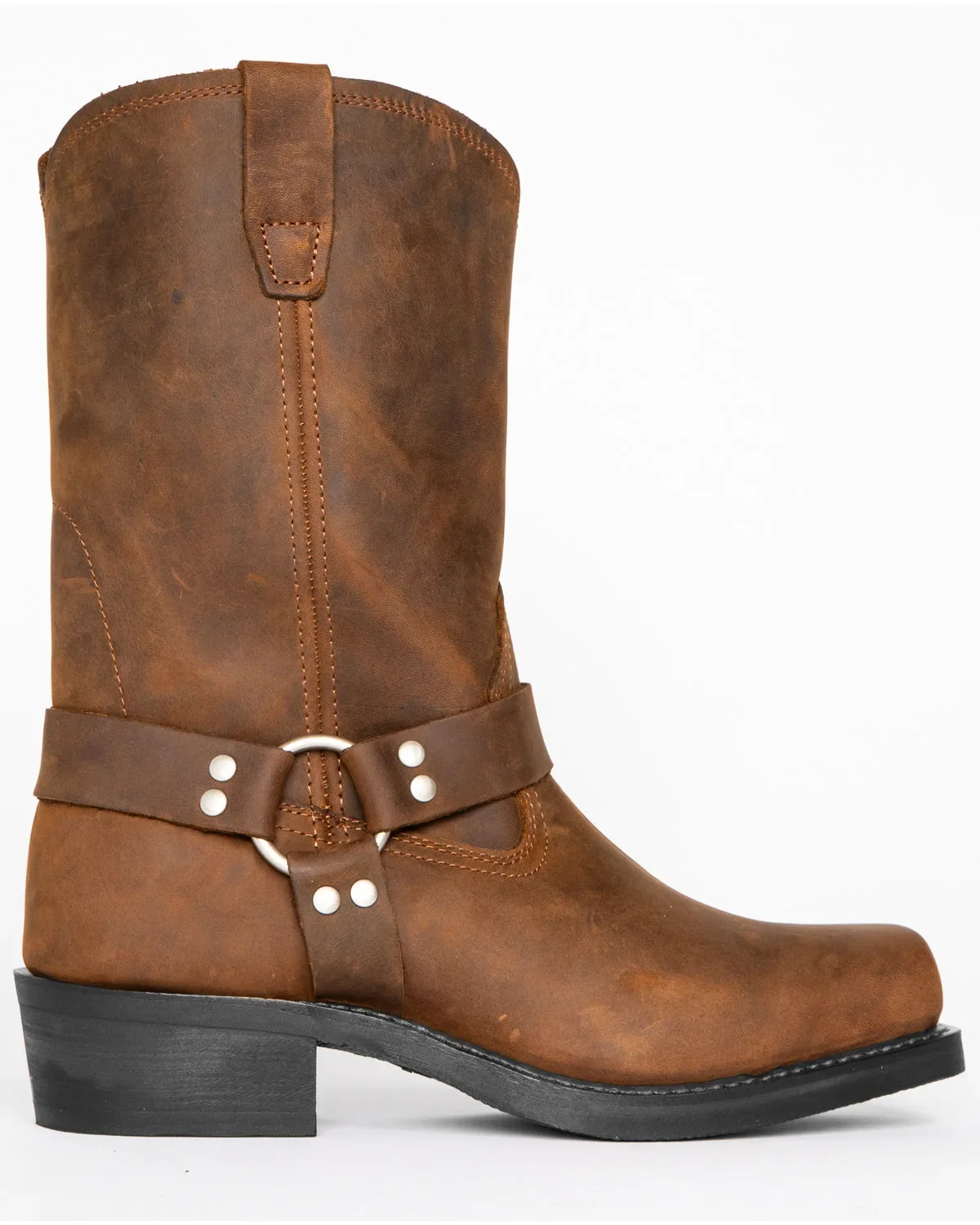 Retro Cowboy Boots Men Mid Calf Western Boots Men Pu Leather Boots Man Slip On Shoes Winter Knight Boots Booties Plus Size 39-48