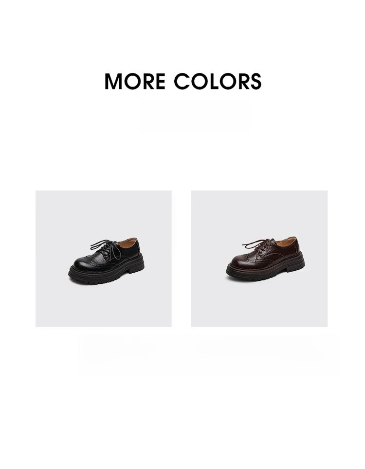 Genuine Leather Women's Oxford Shoes Luxury Handmade 2026 Autumn New Fashion British Style Elegant Black Casual Shoes Woman