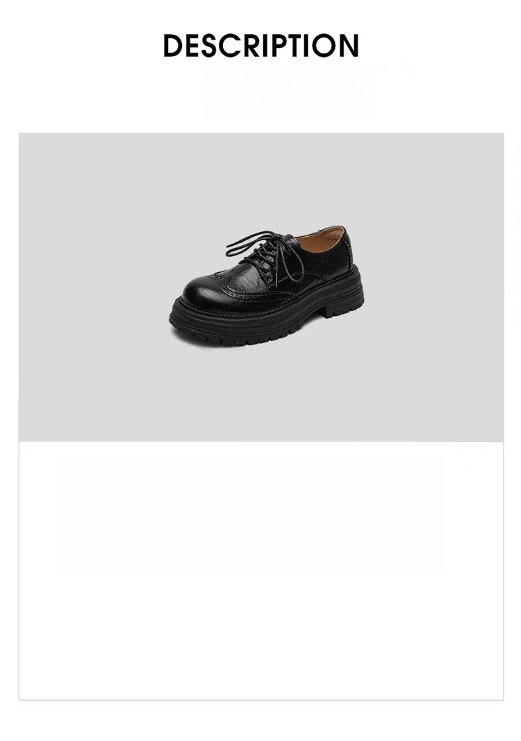 Genuine Leather Women's Oxford Shoes Luxury Handmade 2026 Autumn New Fashion British Style Elegant Black Casual Shoes Woman