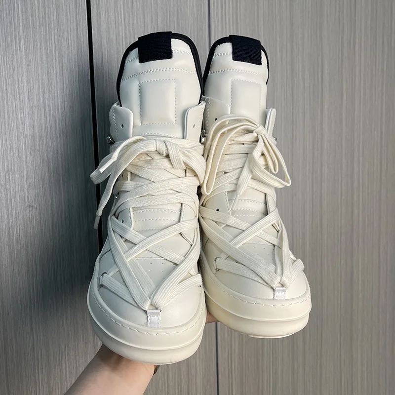 Size 38-46 Cross Strap High Top Sneakers PlatformMen's Casual Boot Shoes Women Sneakers Designer Flats Ankle Botas