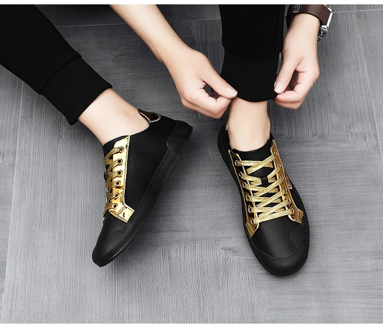 Men's Leather Shoes Casual Comfort Cricket Shoes Fashion Sneakers For Men Lightweight Driving Shoes