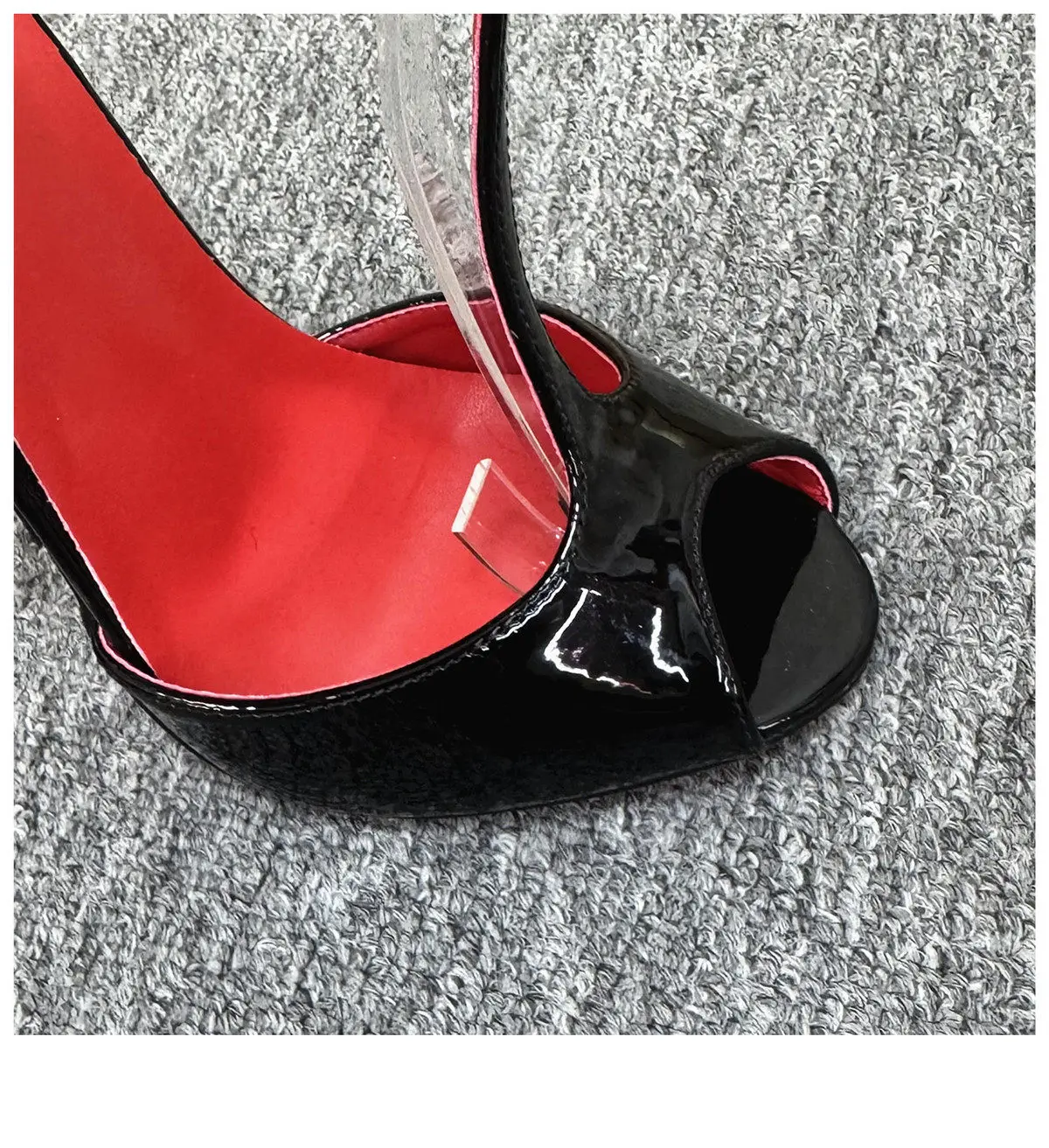 New 12cm Pointed Slender Heel T-shaped Fish Mouth High-heeled Shoes with A Single Buckle and Exposed Toe Sexy Sandals