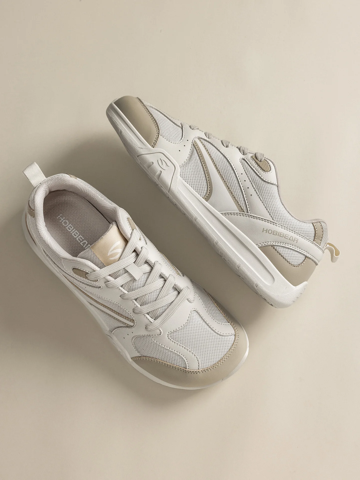HOBIBEAR Wide Width Shoes Unisex Flexible Lightweight Lace Up Sneakers Cross Casual Walking Shoes