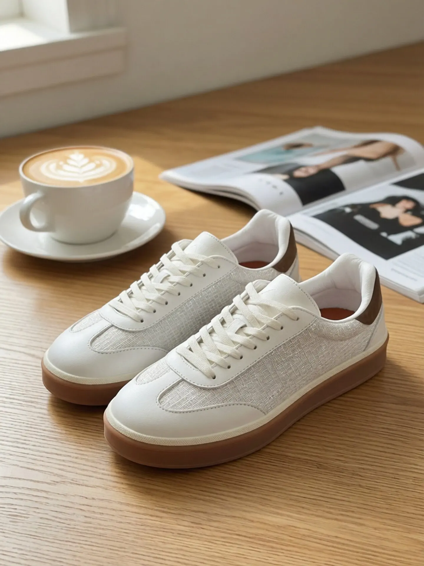 Summer Linen GAT Sneakers Vintage Old Money German Army Trainers White Genuine Leather Breathable Soft Casual Board Shoes