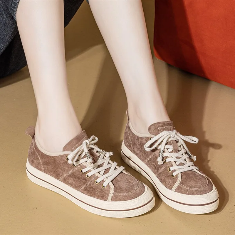 AIYUQI Genuine Leather Women Virtue Training Shoes 2026 Autumn New Platform Trainer Shoes Laces Breathable Sneakers For Women