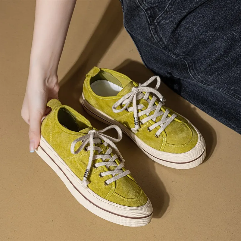 AIYUQI Genuine Leather Women Virtue Training Shoes 2026 Autumn New Platform Trainer Shoes Laces Breathable Sneakers For Women