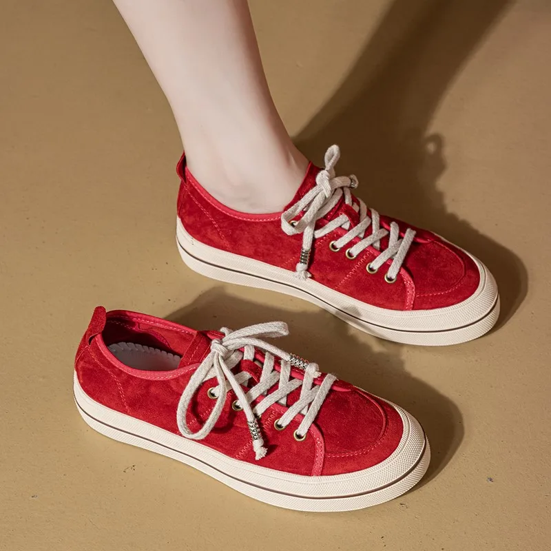 AIYUQI Genuine Leather Women Virtue Training Shoes 2026 Autumn New Platform Trainer Shoes Laces Breathable Sneakers For Women