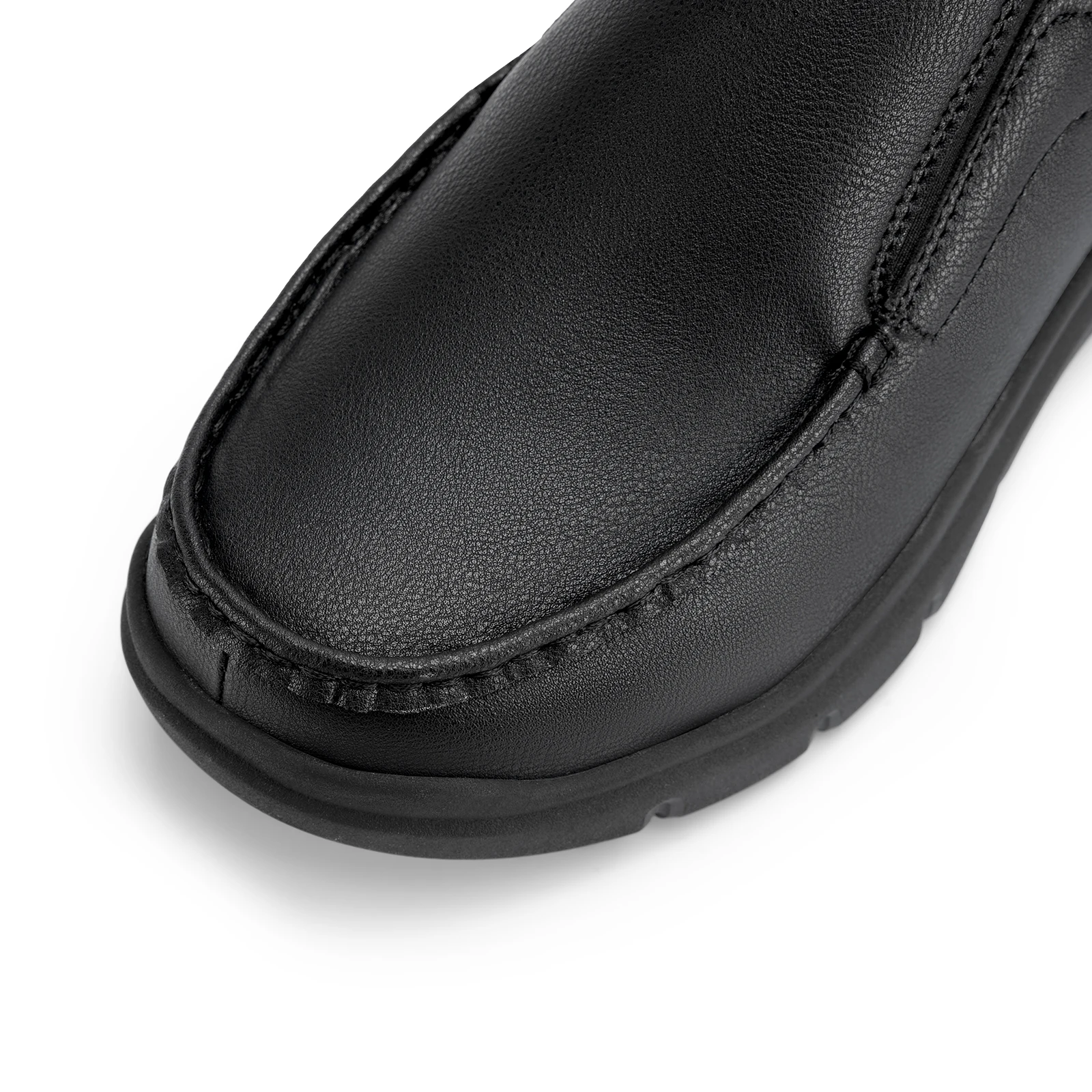 FitVille Men Wide Fit Leather Slip On Casual Loafers, Lightweight Arch Support Walking Shoes, Orthopedic Pain Relief Shoes for Swollen Feet & High Instep