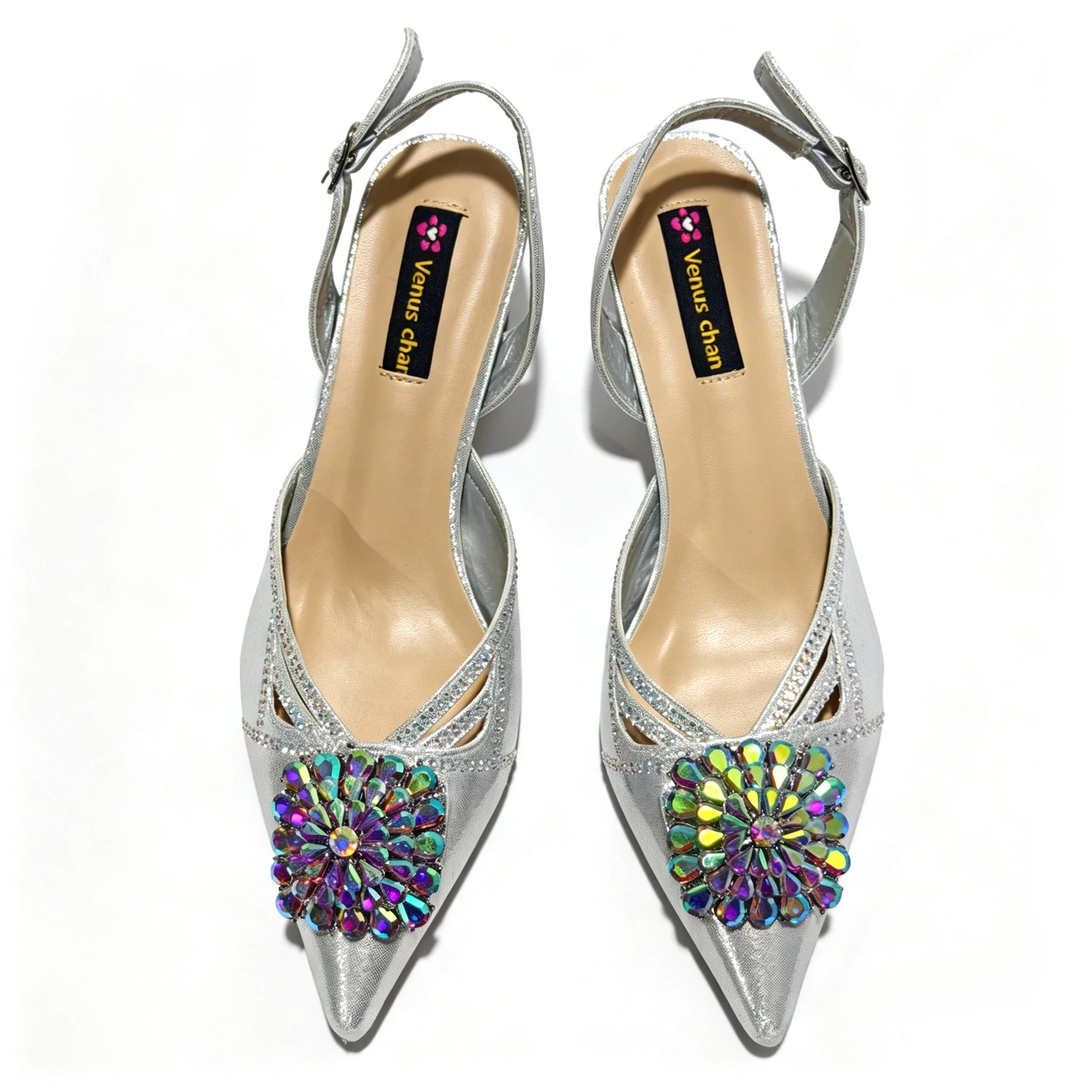 Elegant Italian Designer Women's Heel and Bag Set - Comfortable Red Shoes Adorned with Rhinestones for Parties