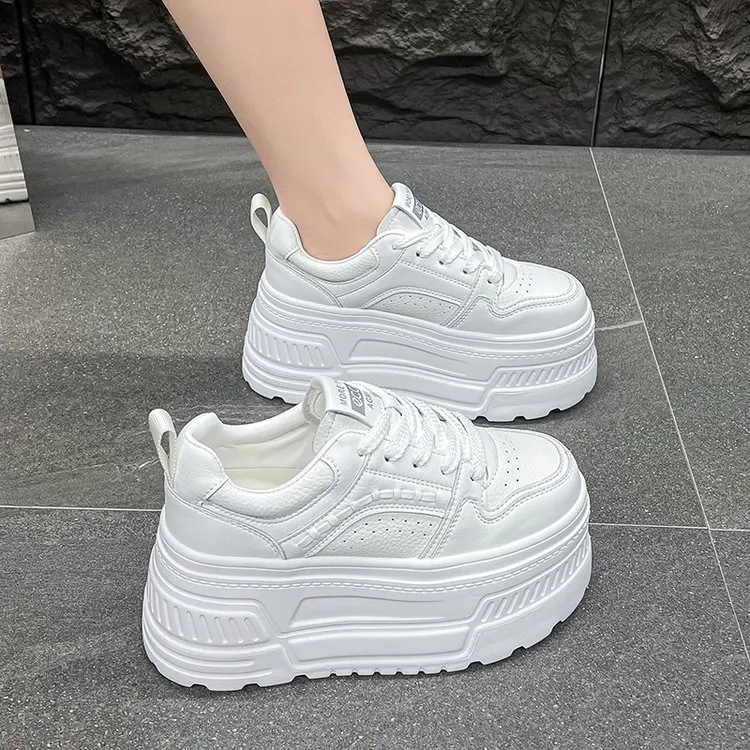 Ladies Heightening Thick Bottom Sneakers Breathable Fashionable Casual Platform Shoes New Style Flatform Loafers