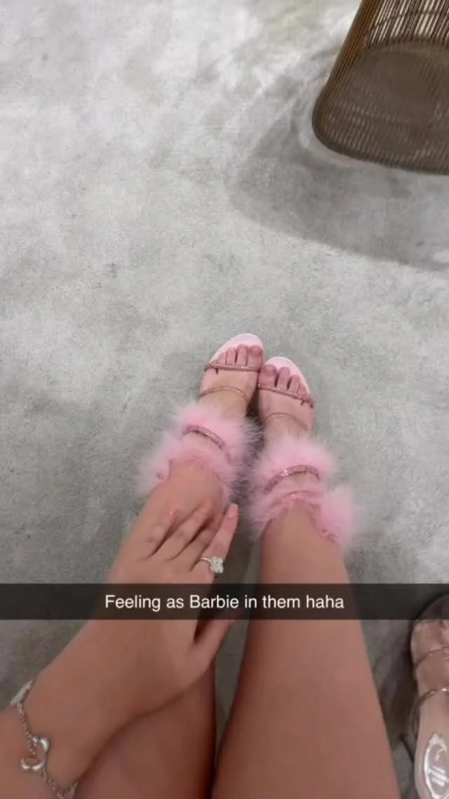 Pink fur ankle warp crystal high heels sandals black summer new in glitter snake luxury designer women's party wedding shoes