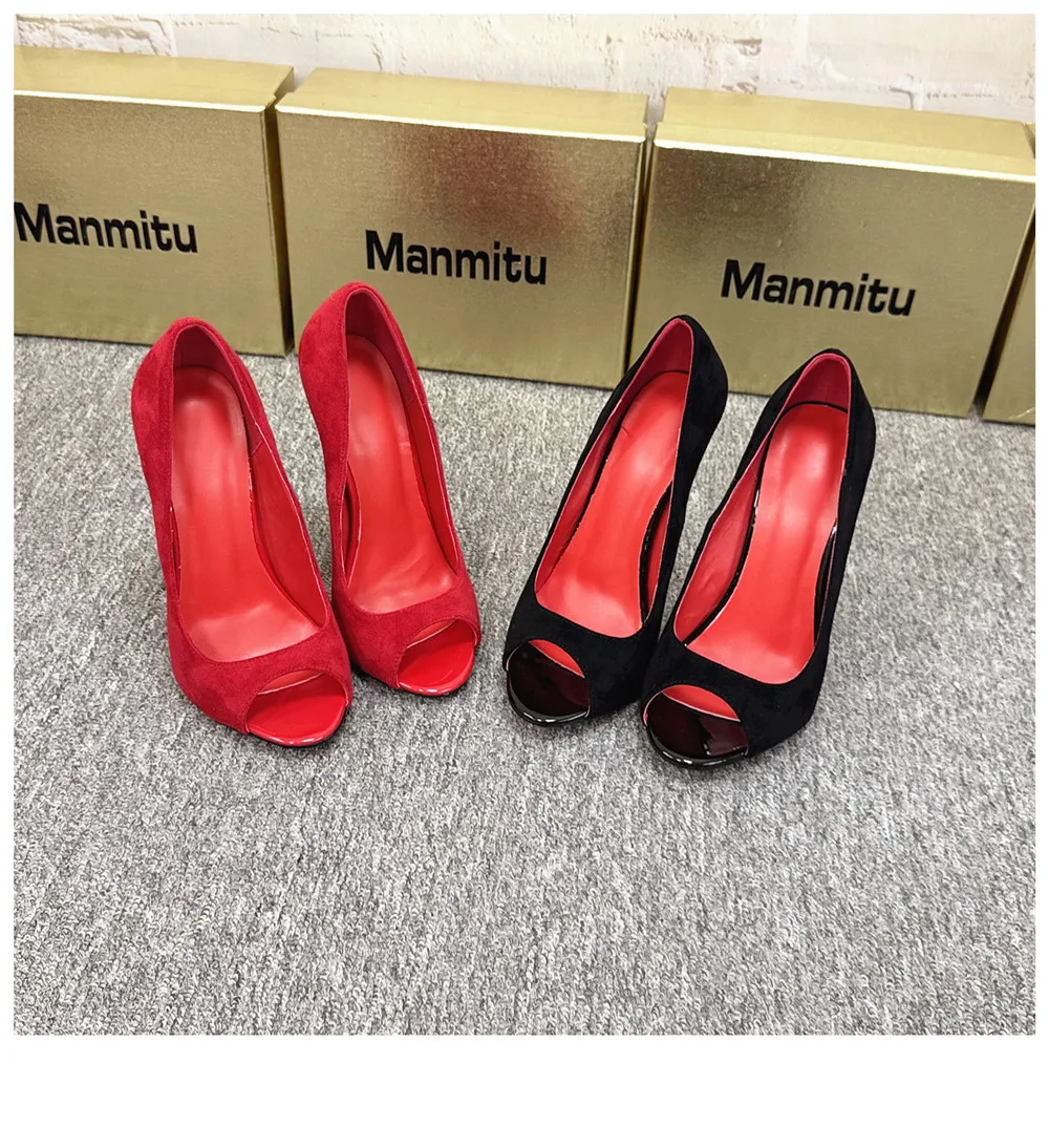 New 12cm Patent Leather Fish Mouth High Heels for Women with Pointed Toes, Thin Heels Shallow Mouth, sexy Socialite Single Shoes