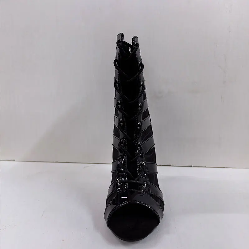 Women High Heels Peep Toe Ankle Boot Stilettos Jazz Dance Woman Shoes Ballroom Suede Sole Customizable Outdoor Sexy