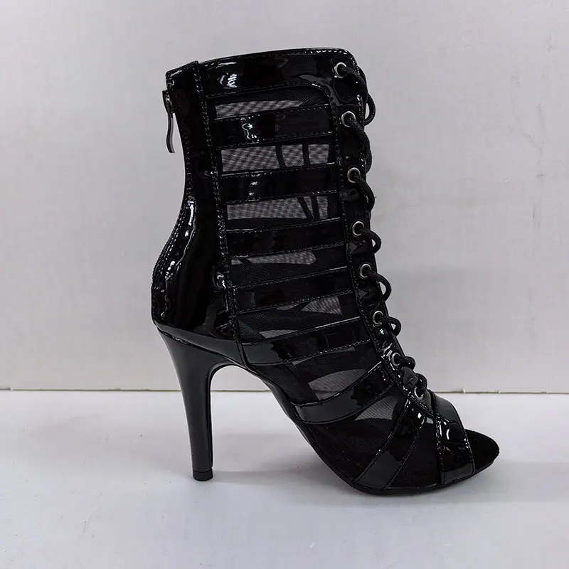 Women High Heels Peep Toe Ankle Boot Stilettos Jazz Dance Woman Shoes Ballroom Suede Sole Customizable Outdoor Sexy