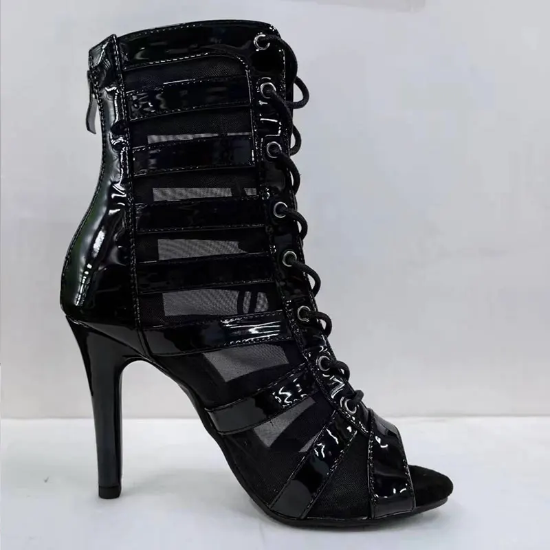 Women High Heels Peep Toe Ankle Boot Stilettos Jazz Dance Woman Shoes Ballroom Suede Sole Customizable Outdoor Sexy