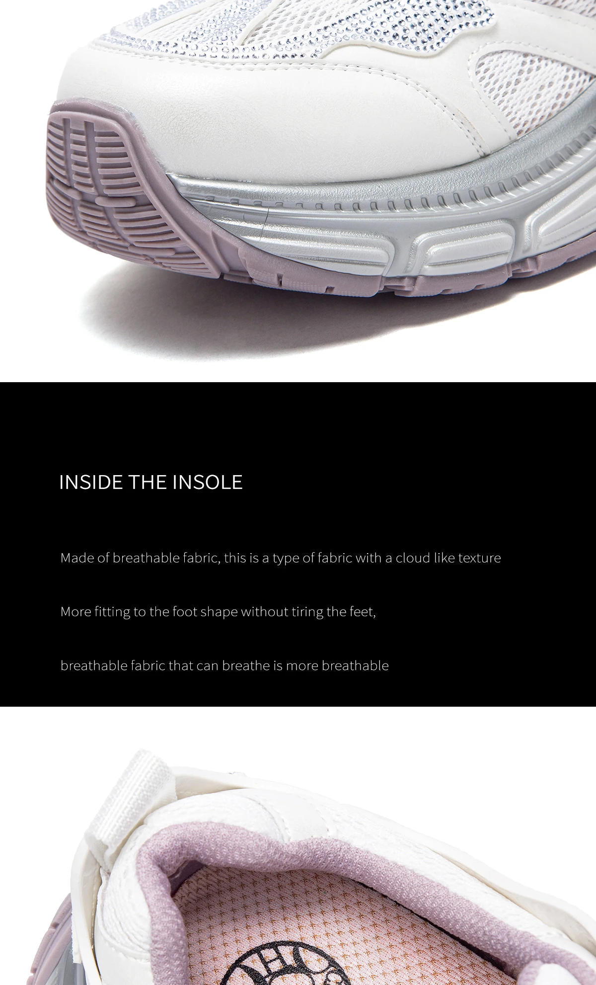 Women's Walking Shoes 2026 New Silver Lace Mesh Shoes Simple and Comfortable Outdoor