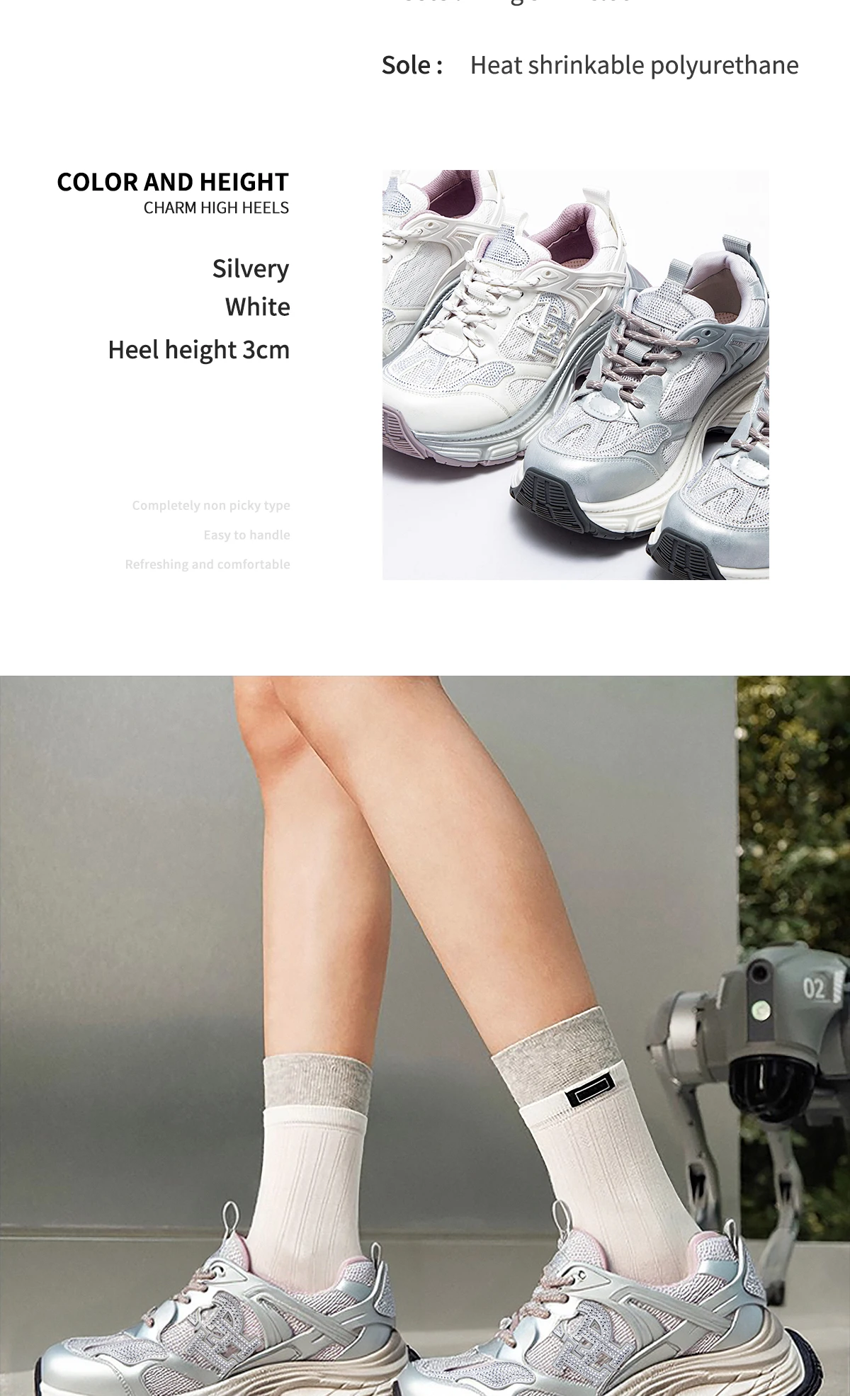 Women's Walking Shoes 2026 New Silver Lace Mesh Shoes Simple and Comfortable Outdoor