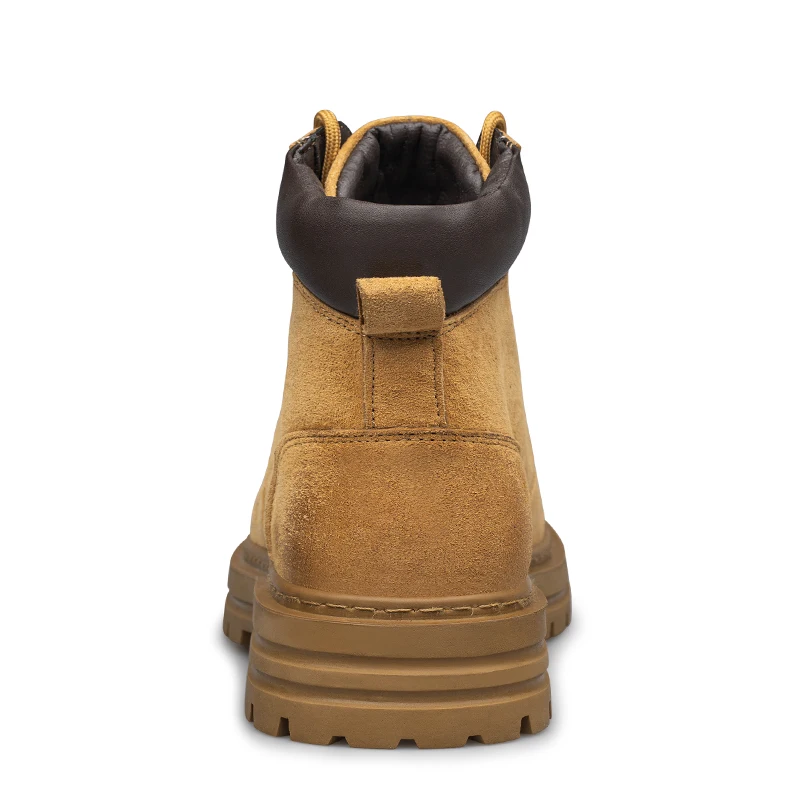 Men's High‑Top Combat Boots Retro Suede Work Ankle Boots Lace‑Up Thick Sole Non‑Slip Casual Outdoor Hiking Booties for Men