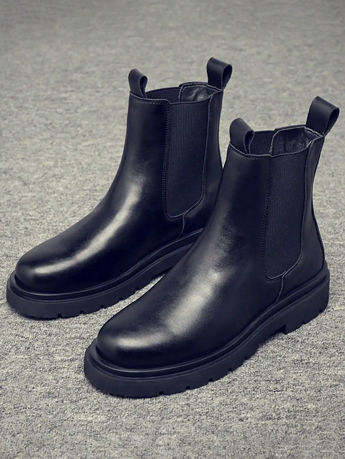 Men's Double Elastic Chelsea Boots