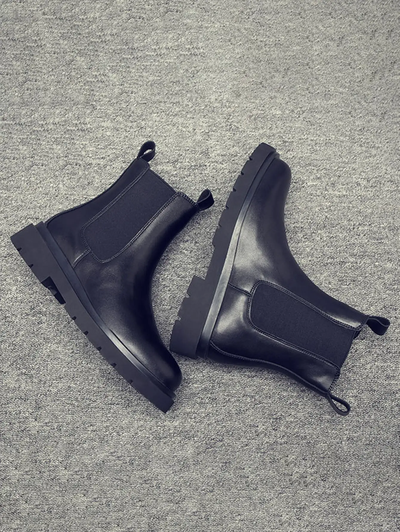 Men's Double Elastic Chelsea Boots