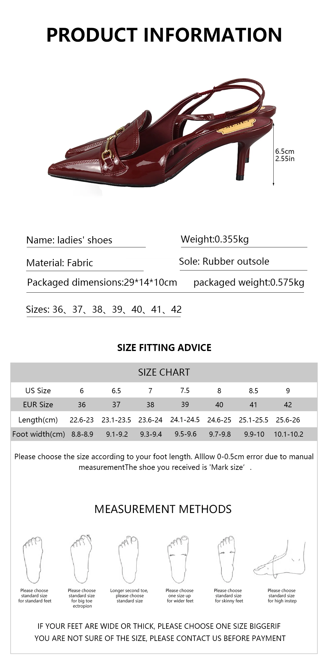 CH Women's Patent Leather Slingback Pumps Pointed Toe High Heels with Metal Buckle Fashion Dress Shoes for Wedding