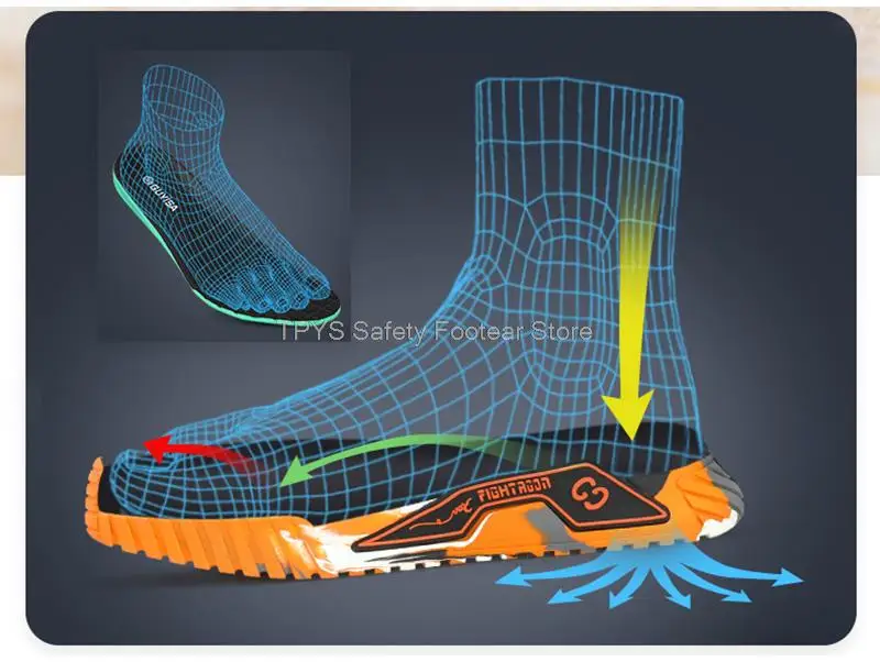 High Top Safety Shoes Men Steel Toe Work Shoes Men Anti-Puncture Safety Shoes Woman Work Safety Boots Man Indestructible Shoes