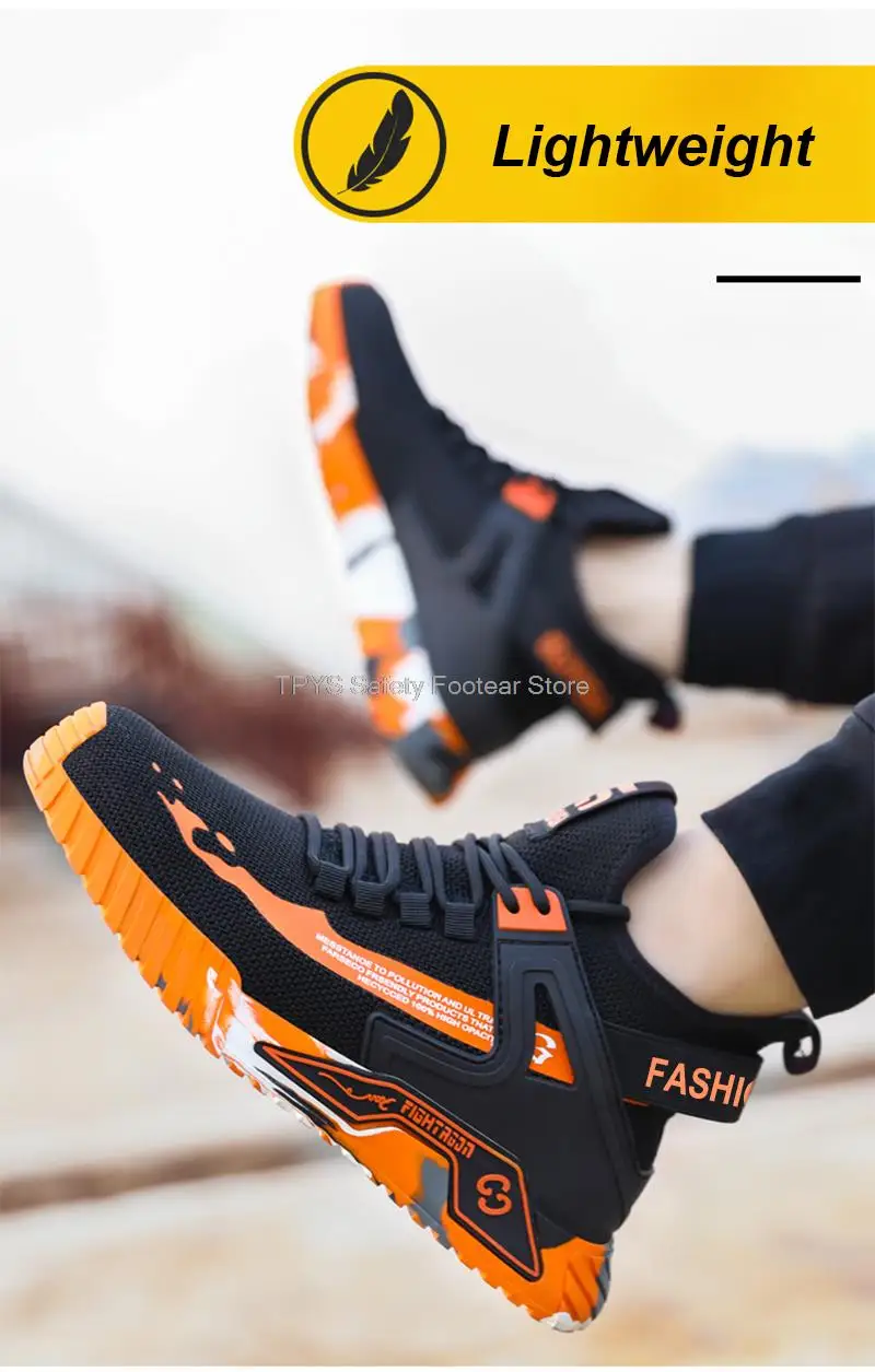 High Top Safety Shoes Men Steel Toe Work Shoes Men Anti-Puncture Safety Shoes Woman Work Safety Boots Man Indestructible Shoes