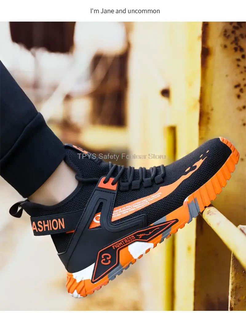 High Top Safety Shoes Men Steel Toe Work Shoes Men Anti-Puncture Safety Shoes Woman Work Safety Boots Man Indestructible Shoes