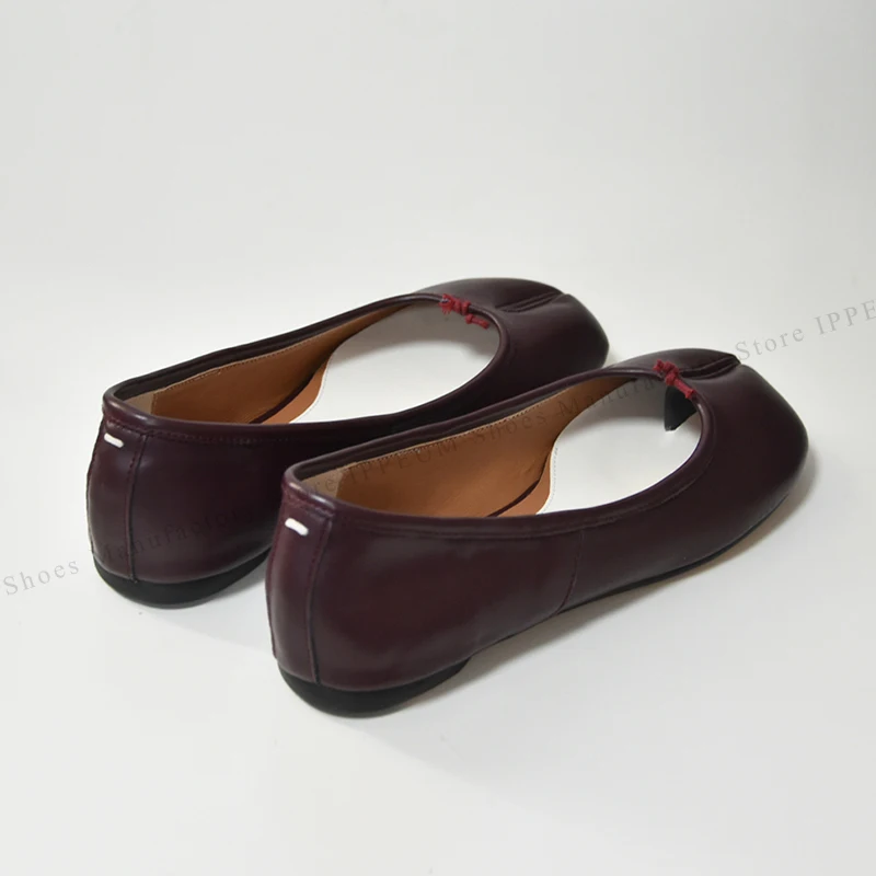 IPPEUM Tabi Footwear Shoes For Women 2026 New Fashion 36-44 Plus Size Ballet Flats Shoes With Split Toe