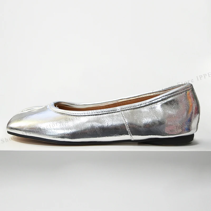 IPPEUM Tabi Footwear Shoes For Women 2026 New Fashion 36-44 Plus Size Ballet Flats Shoes With Split Toe