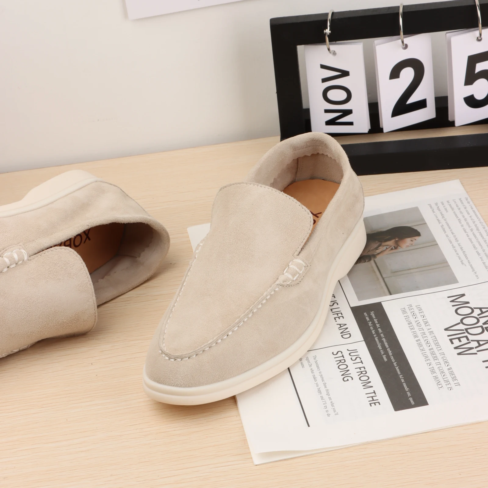 Man Shoes Loafers Stitching Men None Adult Rubber Cow Suede Leather Casual Shoes Shoes Men Favourite