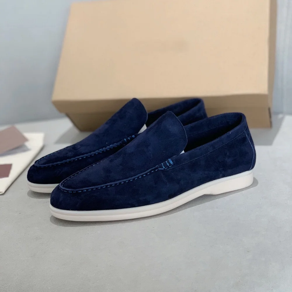Man Shoes Loafers Stitching Men None Adult Rubber Cow Suede Leather Casual Shoes Shoes Men Favourite