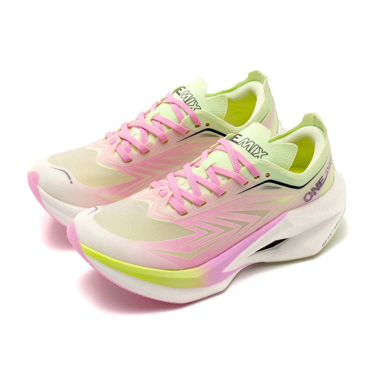 ONEMIX Running Shoes Men Women Sneakers Full Palm Carbon Board Professional Shock Absorbing Breathable Elastic Sports Shoe