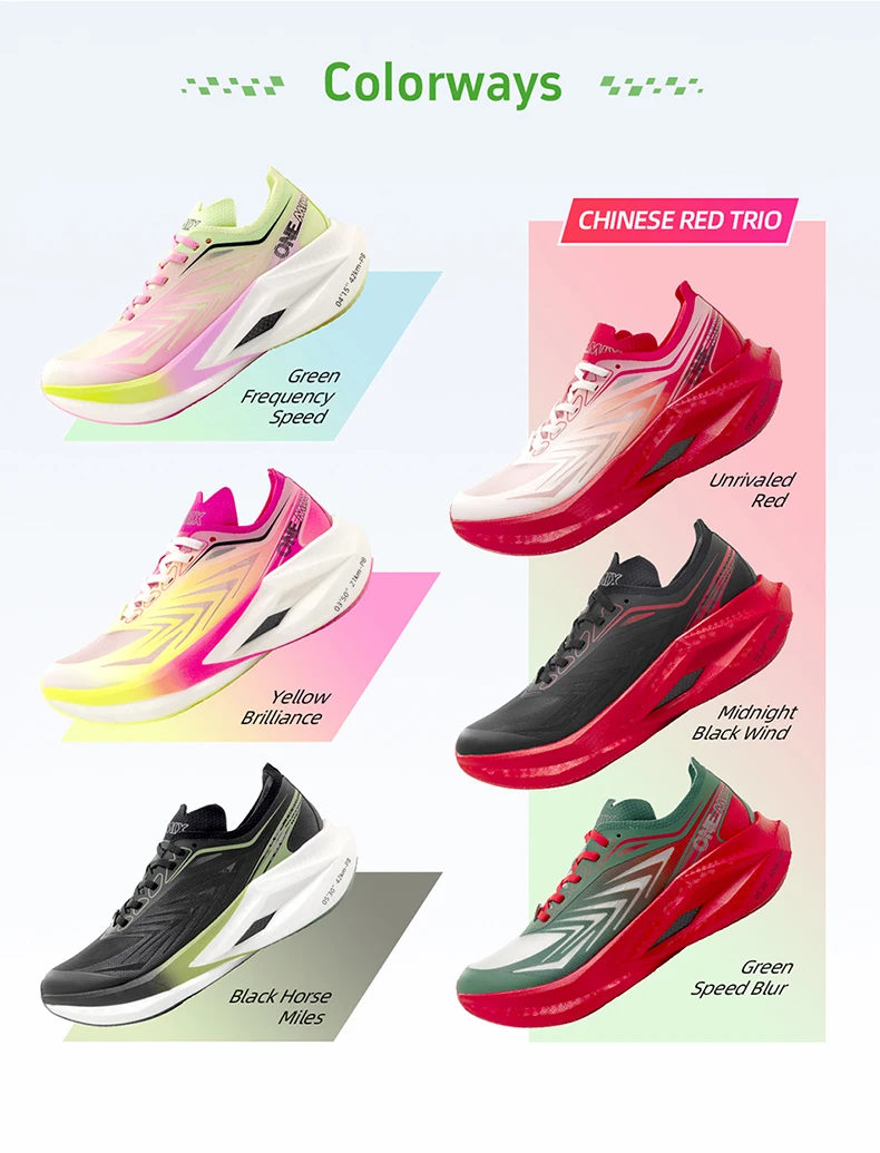 ONEMIX Running Shoes Men Women Sneakers Full Palm Carbon Board Professional Shock Absorbing Breathable Elastic Sports Shoe