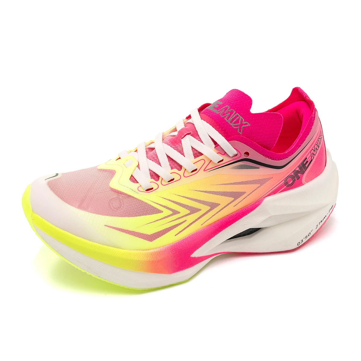 ONEMIX Running Shoes Men Women Sneakers Full Palm Carbon Board Professional Shock Absorbing Breathable Elastic Sports Shoe