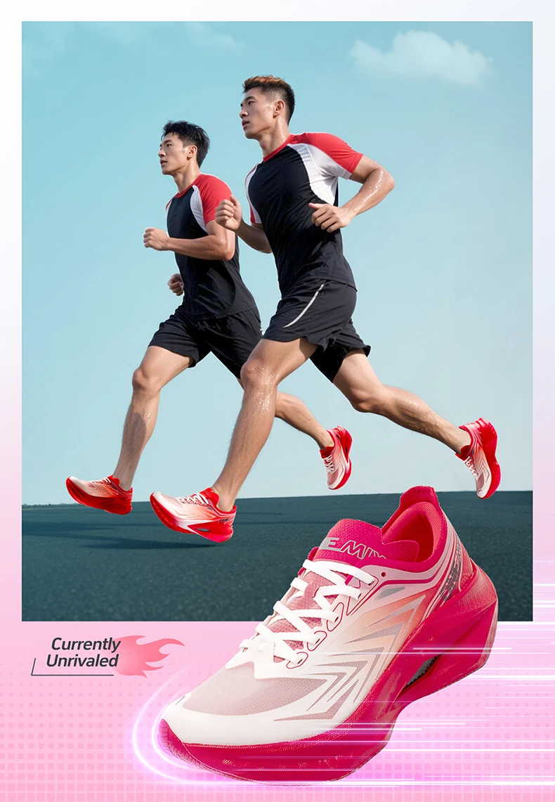 ONEMIX Running Shoes Men Women Sneakers Full Palm Carbon Board Professional Shock Absorbing Breathable Elastic Sports Shoe