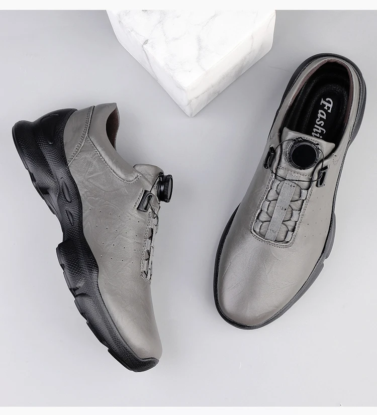 VIPOL Retro all-leather men's casual cowhide shoes, black sports shoes, top layer cowhide casual leather shoes