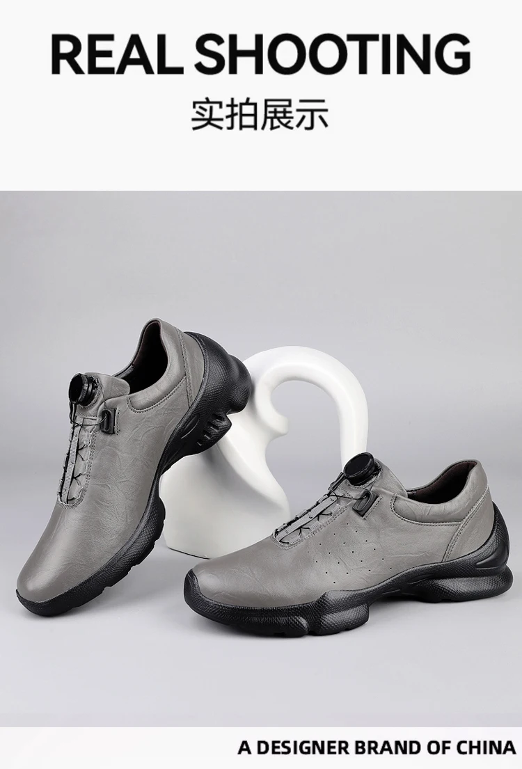 VIPOL Retro all-leather men's casual cowhide shoes, black sports shoes, top layer cowhide casual leather shoes