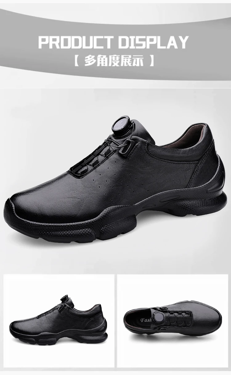 VIPOL Retro all-leather men's casual cowhide shoes, black sports shoes, top layer cowhide casual leather shoes