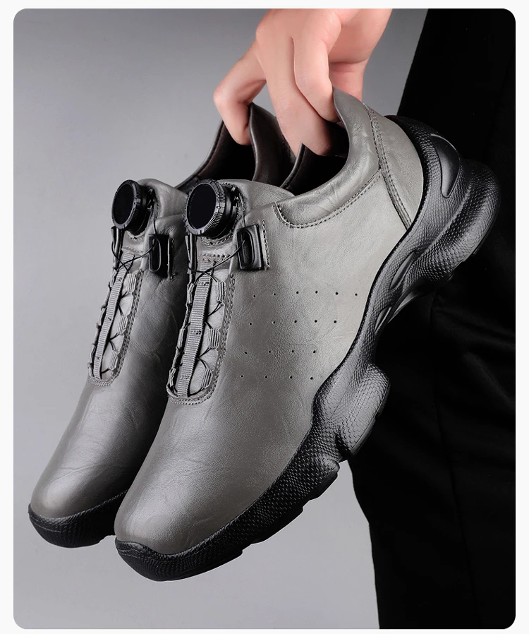 VIPOL Retro all-leather men's casual cowhide shoes, black sports shoes, top layer cowhide casual leather shoes