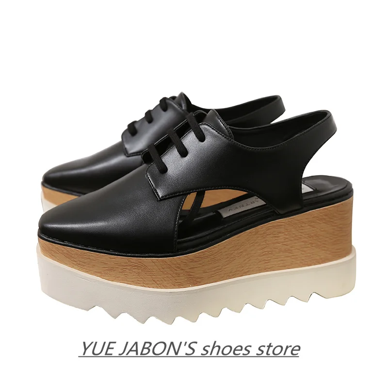 Women Casual Shoes Spring Lady Genuine Leather Casual Sneakers Running Sports Chunky Trainer Stars Breathable Platform Shoes